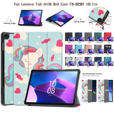 Case For 10.1" Lenovo Tab M10 3rd Gen TB-328F Tablet PU Leather Shockproof Cover - Image 1 of 4