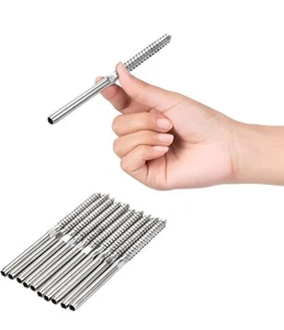 Edelstahl Links-/Rechtsgewinde Swage Lag Schraube für 1/8" Kabel 100 Stück - Bild 1 von 14