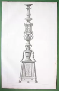 KANDELABER Verona Kirche S. Maria in Organo von Fra Giovanni - 1858 Druck - Bild 1 von 1