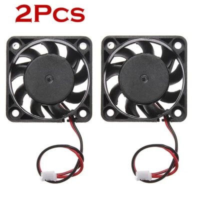 2Pcs 12V Mini Cooling Computer Fan - Small 40mm X 10mm DC Brushless 2-pin- - Image 1 of 4