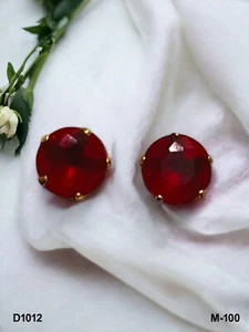 Ethnisch indisches Bollywood vergoldet weiß AD Schmuck Braut Set Ohrringe - Bild 1 von 5
