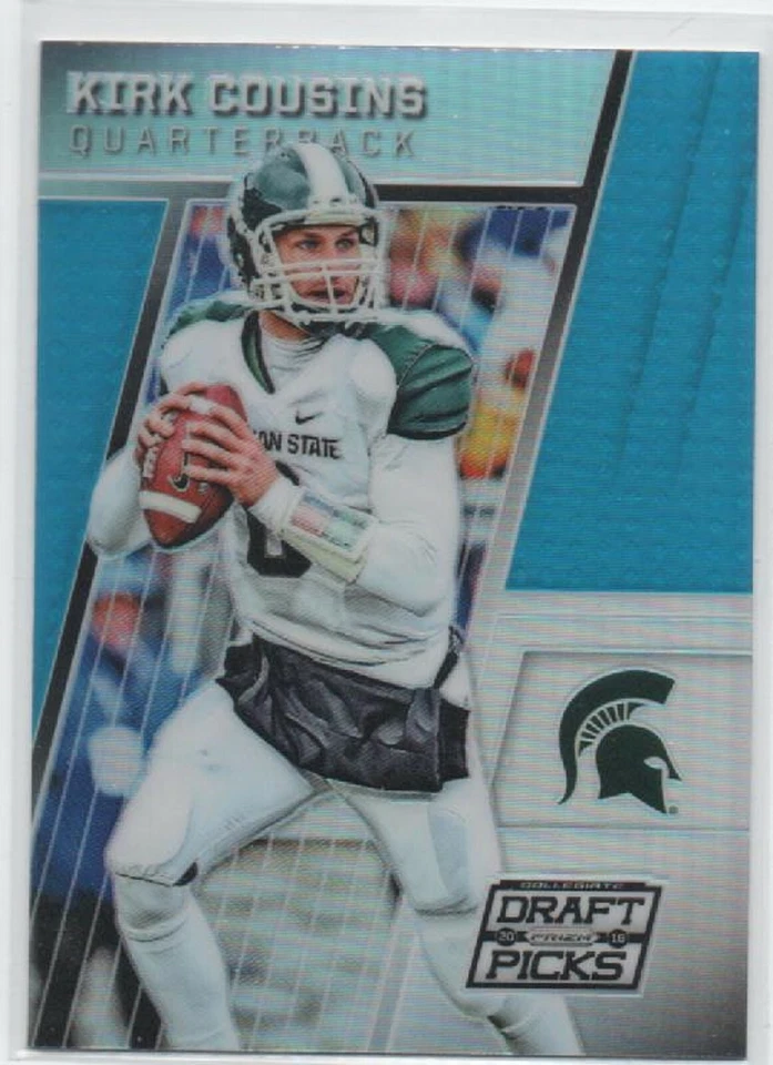 2016 Prizm Draft Picks BLUE PRIZM #62 Kirk Cousins MINNESOTA TWINS Insert 75 - Image 1 of 1