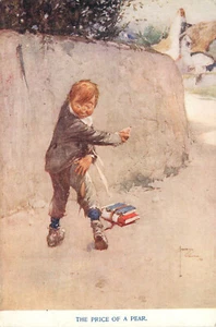 S/A Lawson Wood Postcard  The Price Of a Pear School Boy Rips Clothes - Picture 1 of 2