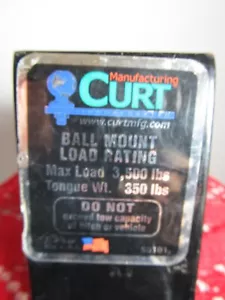 CURT BALL MOUNT 1 1/4" MAX LOAD 3500 LBS tongue wt 350 ~~ S0101 - Picture 1 of 7