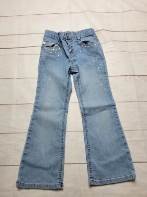 Pantalones de mezclilla Bongo para niñas talla 5 con pedrería brillante  Foto 1 de 4