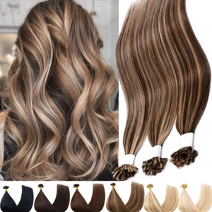 Russische DICKE Nagel U Spitze Echt Remy Haar Extensions Pre Bonded Keratin Balayage - Bild 1 von 30