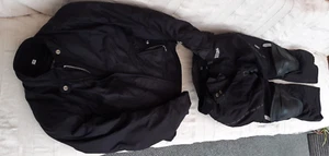 IXS womens motorcycle jacket & trousers, black textile, medium size 12, used - Picture 1 of 20