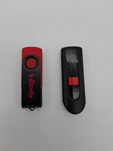 2 USB Flash Drives – 128GB SanDisk + InBody – NOT WIPED – Sold As-Is - Picture 1 of 4