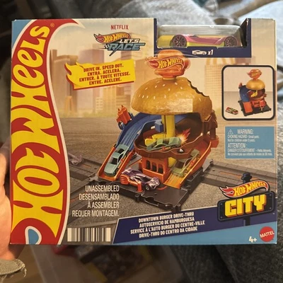 New Hot Wheels City Downtown Burger Drive-Thru Playset - Image 1 of 2