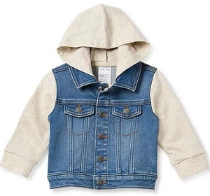 Camisa con Capucha Okie Dokie Bebé Unisex Ligera L/S con Chaqueta Denim 24 Meses Nueva con Etiquetas - Imagen 1 de 19