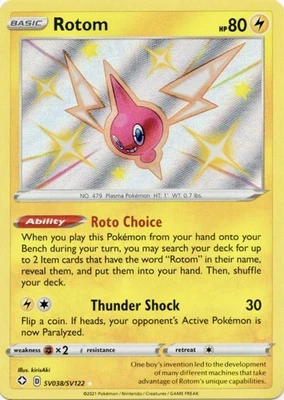 Rotom - SV038/SV122 - Pokemon Shining Fates Sword Shield Shiny Rare Card NM - Image 1 of 2