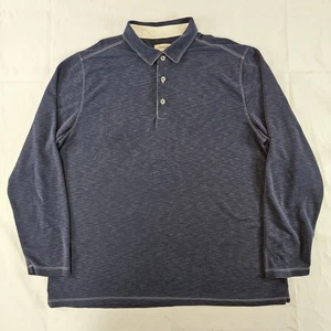 Polo Tommy Bahama uomo XL blu manica lunga elasticizzata spiaggia misto modal LEGGI⬇ - Foto 1 di 20