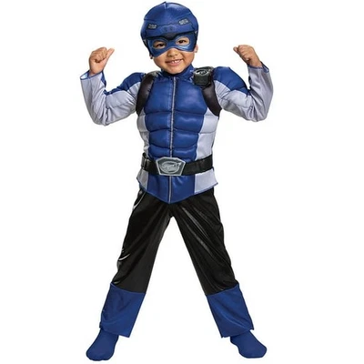 Disfraz de Power Rangers Beast Morphers Blue Ranger Muscle para niños pequeños - 3T - 4T Foto 1 de 3