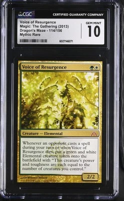 VOICE OF RESURGENCE Dragon's Maze Mythic CGC 10 Gem Mint MTG [Nostalgium] - Image 1 of 2