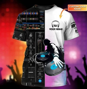 Customized With Name Dj 3D All Over Print Shirt For Men And Woman, Cool Dj Shirt - Picture 1 of 5