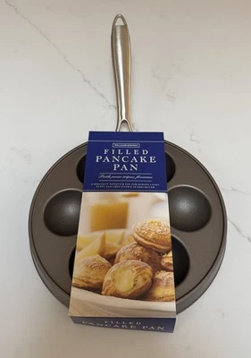 NEW Nordic Ware Danish Ebelskiver Iron Round Filled Pancakes Fruit Chocolate Ham - Image 1 of 2