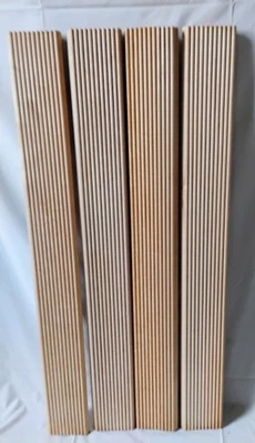 New DIY Solid Wood Mirror Frame Kit 4 Boards Clear Fluted Maple 4 1/2" x 39 1/2" - Image 1 of 4