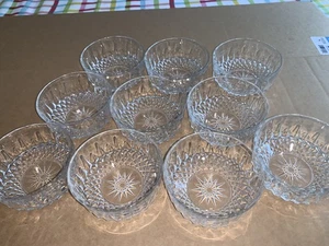 10 Arcoroc France Diamond Starburst Bowls Fruit Dessert Vintage EUC SHIPS TODAY - Picture 1 of 16