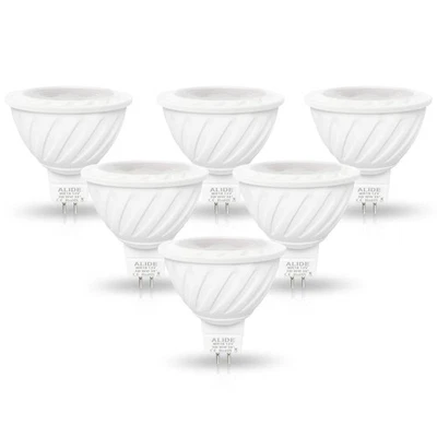 6-Pack MR16 3W LED Bulb, 20W Halogen Equivalent, Warm White, 12V GU5.3 Base - Image 1 of 4