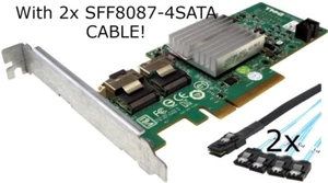 Dell PERC H200 SAS/SATA HBA crossflash LSI 9211-8i Tryb IT + 2x SFF8087 - 4SATA - Zdjęcie 1 z 1