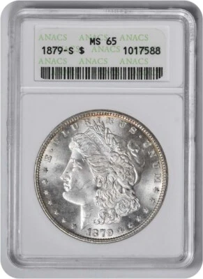 1879-S Morgan Silver Dollar MS65 ANACS - Image 1 of 2