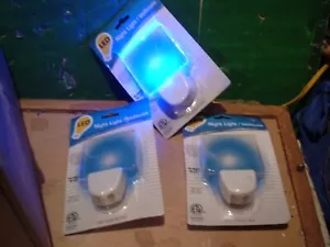 new LED Night Light With Soft Blue Glow- Set of 2 - Picture 1 of 4