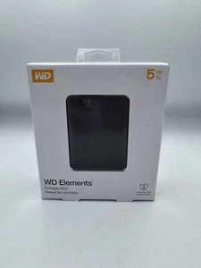 WD Elements Portable Hard Drive 5TB - Black - Picture 1 of 3
