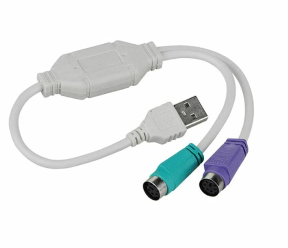 Cavo da USB A PS2 connettore 6p convertitore adattatore per pc mouse tastiera - Immagine 1 di 3