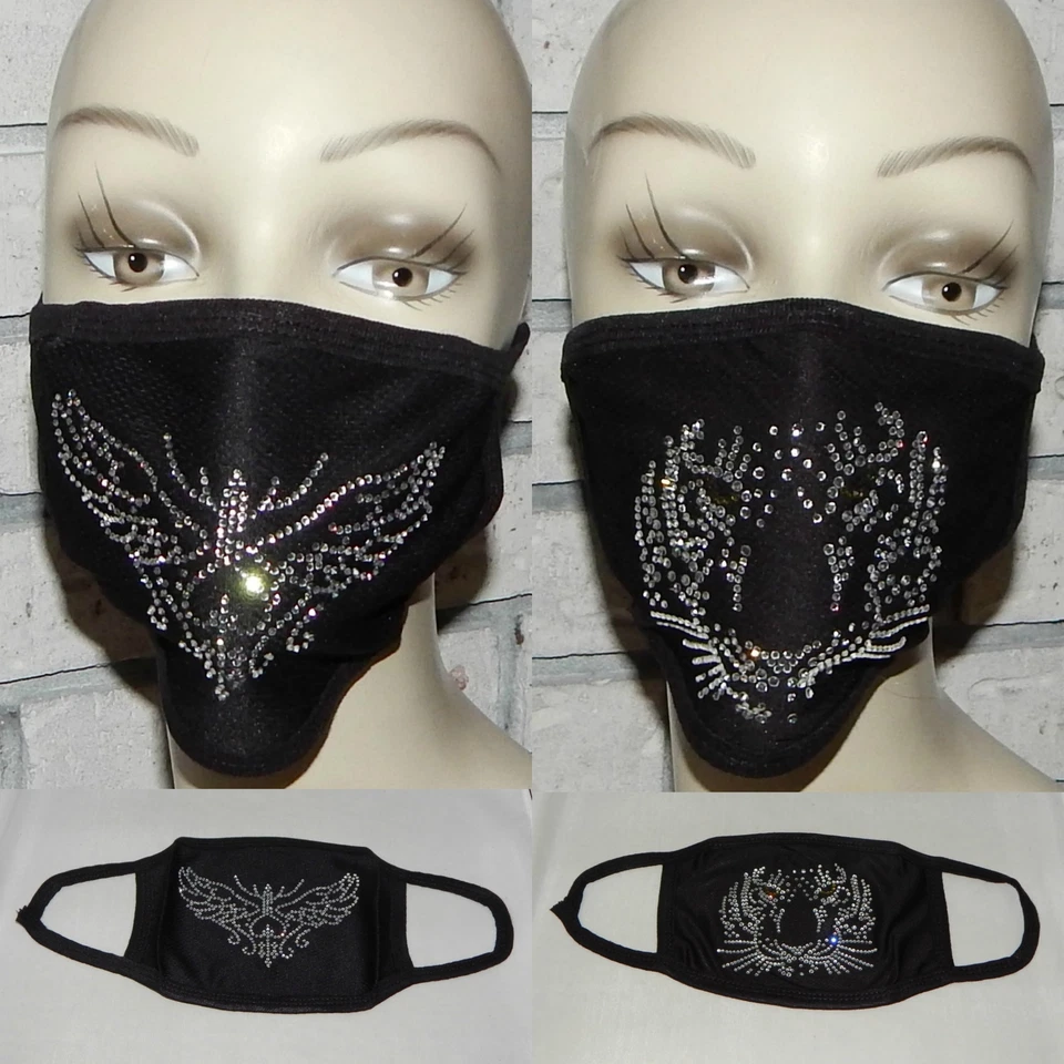 LOT OF 2 SPARKLE ARTSY BUTTERFLY/TIGER BEADS COTTON WASHABLE FACE MASK INDIANA - Image 1 of 1