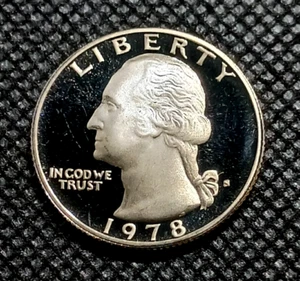 1978-S **Proof UNC Cameo** Washington Quarter - Picture 1 of 2