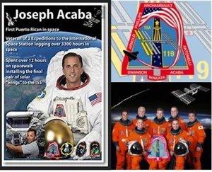 JOSEPH ACABA Puerto Rico ASTRONAUTA NASA SPACE PATCH Parcho Sello Mision Boricua - Picture 1 of 15