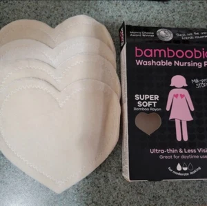 Bamboobies Washable Ultra Thin Soft Nursing Pads Breastfeeding Reusable 2 Pair - Picture 1 of 10