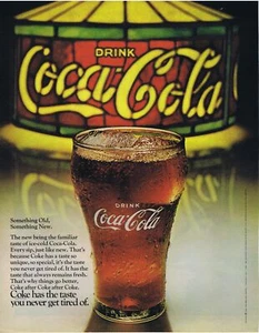 1968 Coca Cola Print Ad Tiffany Style Light - Picture 1 of 1