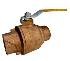 APOLLO 2" Solder 2-Pc Full Port Bronze Ball Valve, Lever Operated - Picture 1 of 9