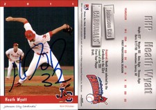Heath Wyatt Signed 2011 Grandstand Johnson City Cardinals #NNO Card Auto AU