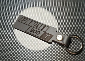 900 T BLACK LEATHER KEYRING CLASSIC B - Picture 1 of 8