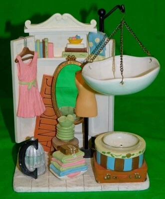 Calentador de tarta de cera colgante Yankee tienda antigua con cuenco de cera ¡Bonito!  Difícil de encontrar Foto 1 de 4