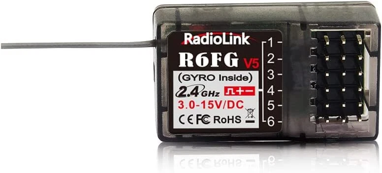 Radiolink R6FG 6 Channels 2.4GHz RC Receiver with Gyro Surface Long Range Co...