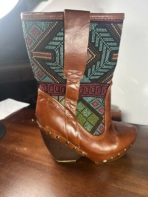 Irregular Choice talla US 6 EU 36.5 Mandarim plataforma botas de cuña Foto 1 de 4