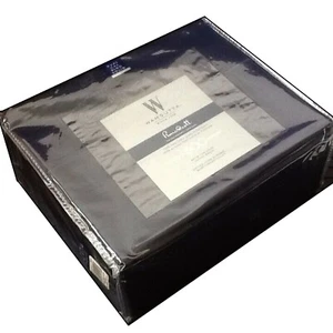 five-piece NAVY Wamsutta 500 TC 100% Cotton SPLIT CAL KING Sheet Set a.k.a. DUAL - Picture 1 of 7