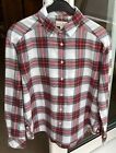 Jack Wills long sleeve button up to collar, red/white check shirt;v.g.c. Size 12