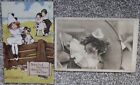 2x 1906 & 1924 Pierrot Clowns Hildesheimer Agnes Richardson Postcard Pretty Girl