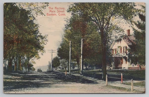 Bantam CT The Rectory Home Main Street Connecticut Postcard 1910's - Picture 1 of 5
