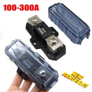100-300 AMP 0GA/8GA Calibre 0/8 Ga Entrada/Salida Fusible ANL Soporte Caja con Fusible NUEVO - Imagen 1 de 13