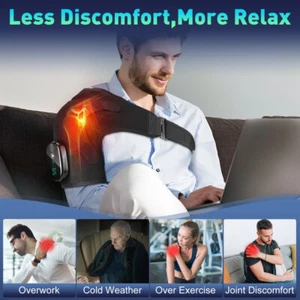 Cordless Heated Shoulder Brace with Vibration, Shoulder Massager for Men & Women - Picture 1 of 17