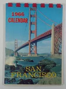 1966 San Francisco California City Pocket Photo Vintage Yearly Calendar 12 Month - Picture 1 of 6