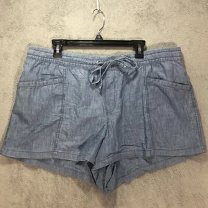 Gap Womens Shorts Size XL Blue 100% Cotton Pockets Mid-Rise Drawstring - Picture 1 of 6