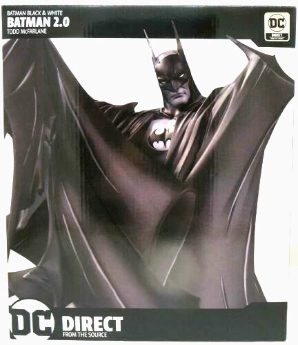 DC Batman TODD McFARLANE Black & White Statue 9" Deluxe #200 Version 2.0 RARE # - Image 1 of 4