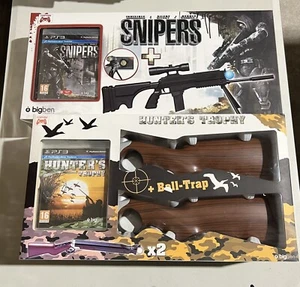 lot 2 pack shoot snipers + fusil lunette + hunter's trophy + 2 ball trap ps3 - Foto 1 di 9