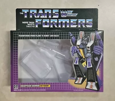 TRANSFORMERS G1 SKYWARP BOX, INSERT, BUBBLES, & MANUAL NEW! DECEPTICON ROBOT - Image 1 of 4